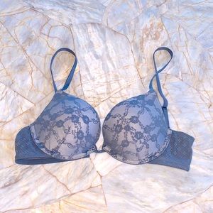 32C VS VERY SEXY Push - Up Bra grey lace